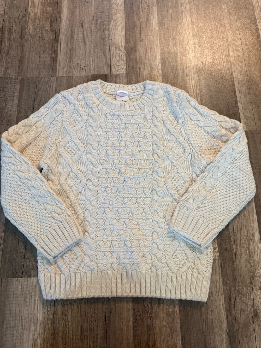 Classic Cream Cable Knit Sweater NWT